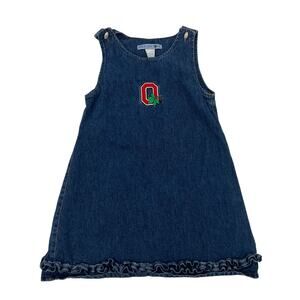 Ohio State Buckeyes Girls 6X Denim Gameday Dress